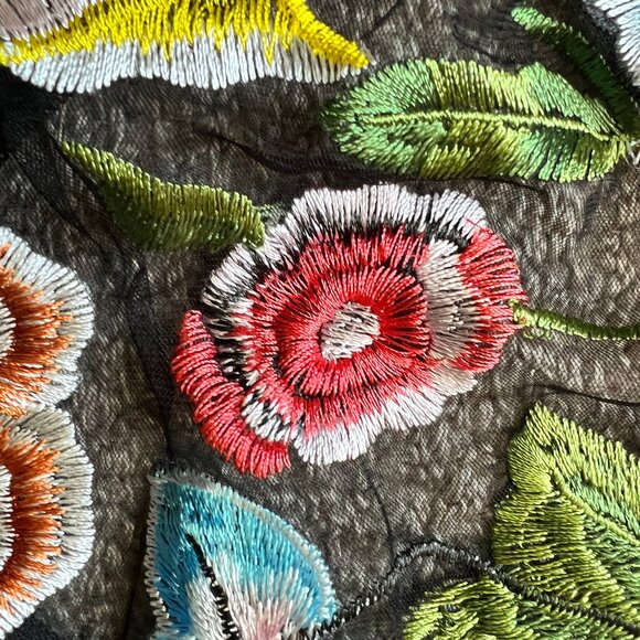 Rose & Feather Wild Thing Bodysuit Sheer Embroidered Floral Black Lingerie | S - Picture 7 of 14